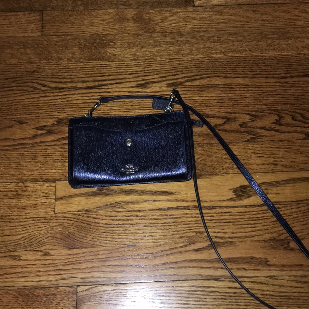 Dark blue Coach purse (lightly used)